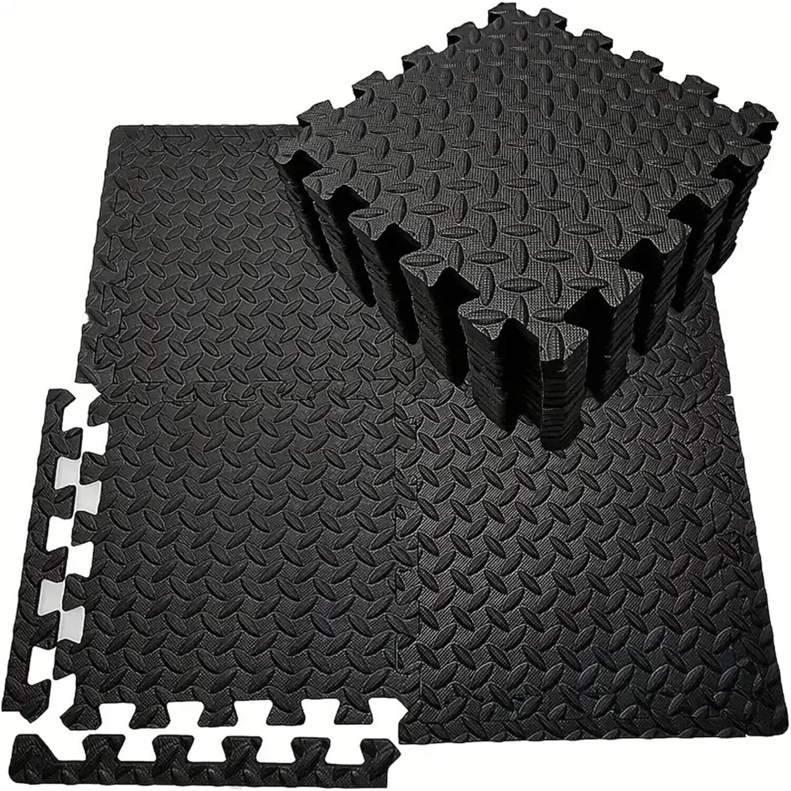 Estera de Fitness Antideslizante e Impermeable, protección del Suelo Que Absorbe los Golpes, Empalme, Estera Ejercicio, baldosas Entrenamiento Yoga eléctricas, 8 Uds para Gimnasio(Gray)