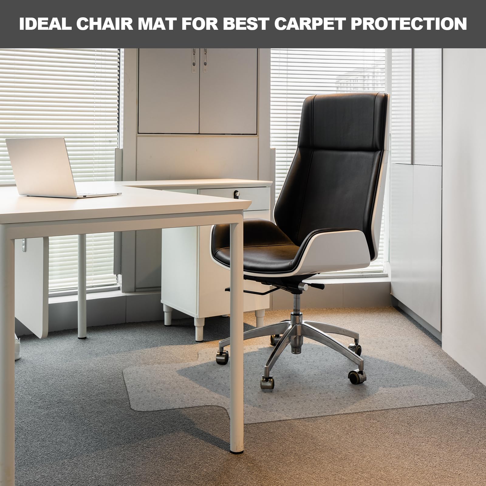 Chair Mat for Carpet- Low Pile 1 4 Thick Carpet Protector for Office Gaming Computer Desk Chair Heavy — view 3
