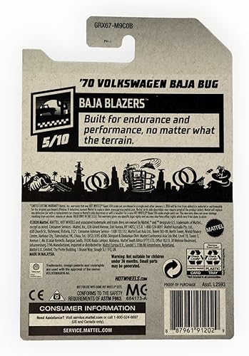 Miniatura 2 de Hot Wheels '70 Volkswagen Baja Bug - Baja Blazers 5/10 - Azul