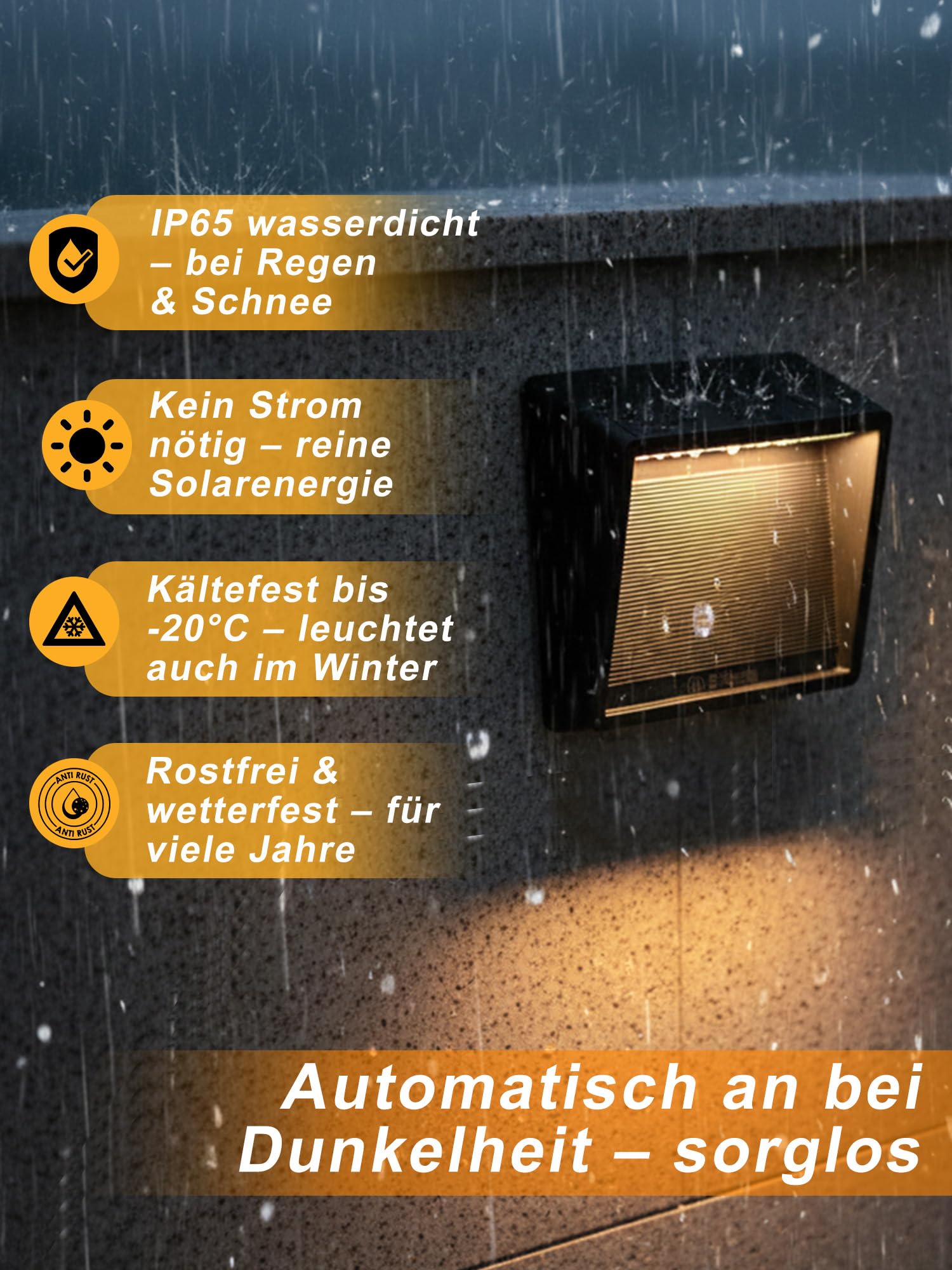 Solarleuchte Außen mit App Steuerung, Bewegungsmelder, 3.8W LED Solar Wandlampe, 3000K Warmweiß, IP65 Wasserdicht, Smart Gartenleuchte für Terrasse, Hof, Garage, 2 Stück