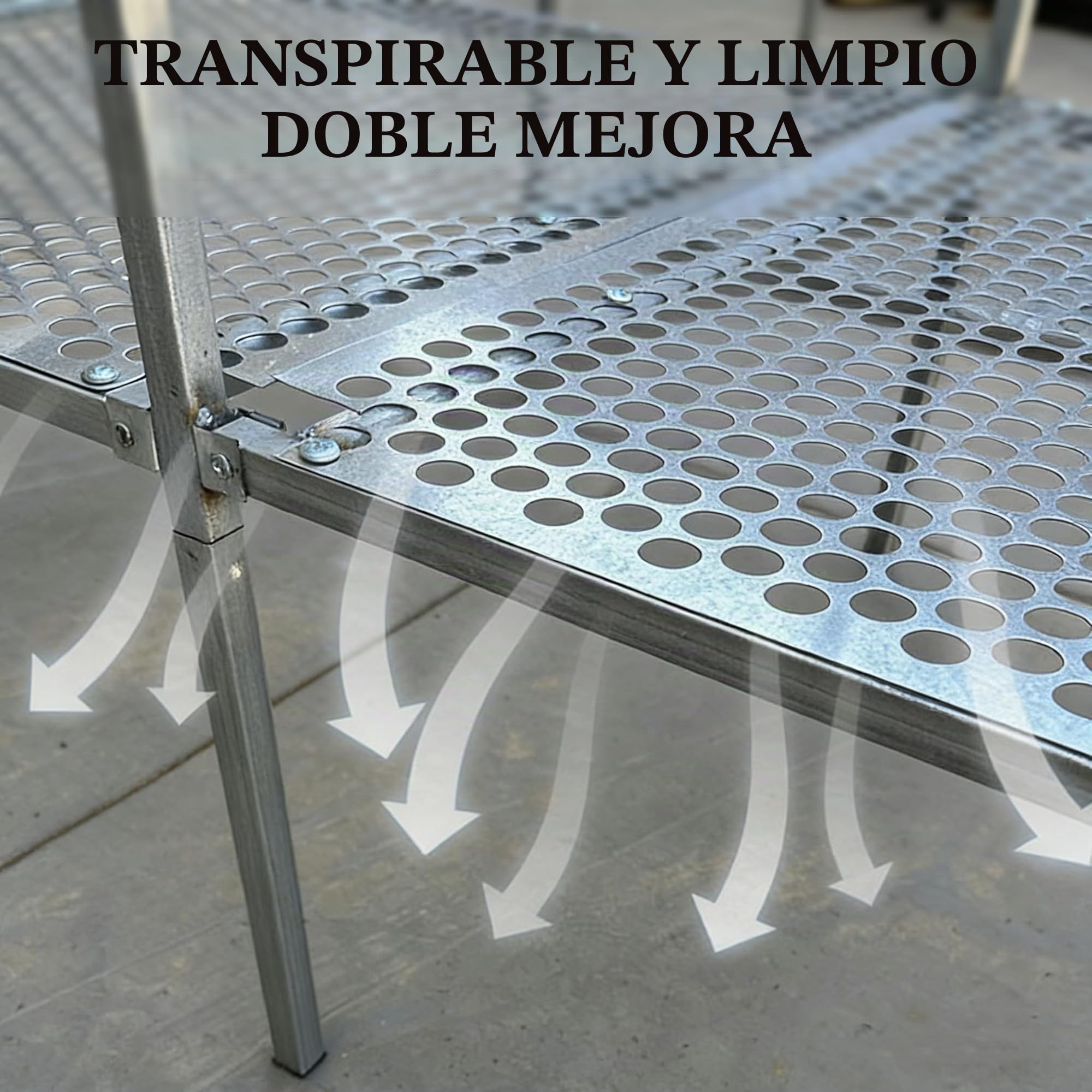 Gallinero Para Exteriores, Túnel Metálico Para Pollos, Corral Para 5-10 Pollos, Estructura Resistente De Acero Galvanizado, Plata, 100cm