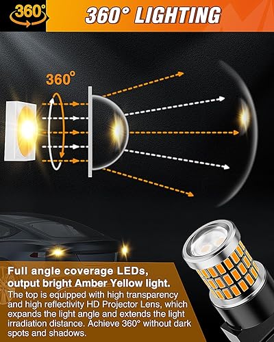 Miniatura 12 de Nilight Bombilla LED 1157, 2 unidades, 57 LED, color rojo, 2057 2357 BAY15D 7528, luz de freno de freno intermitentes, luz trasera con proyector