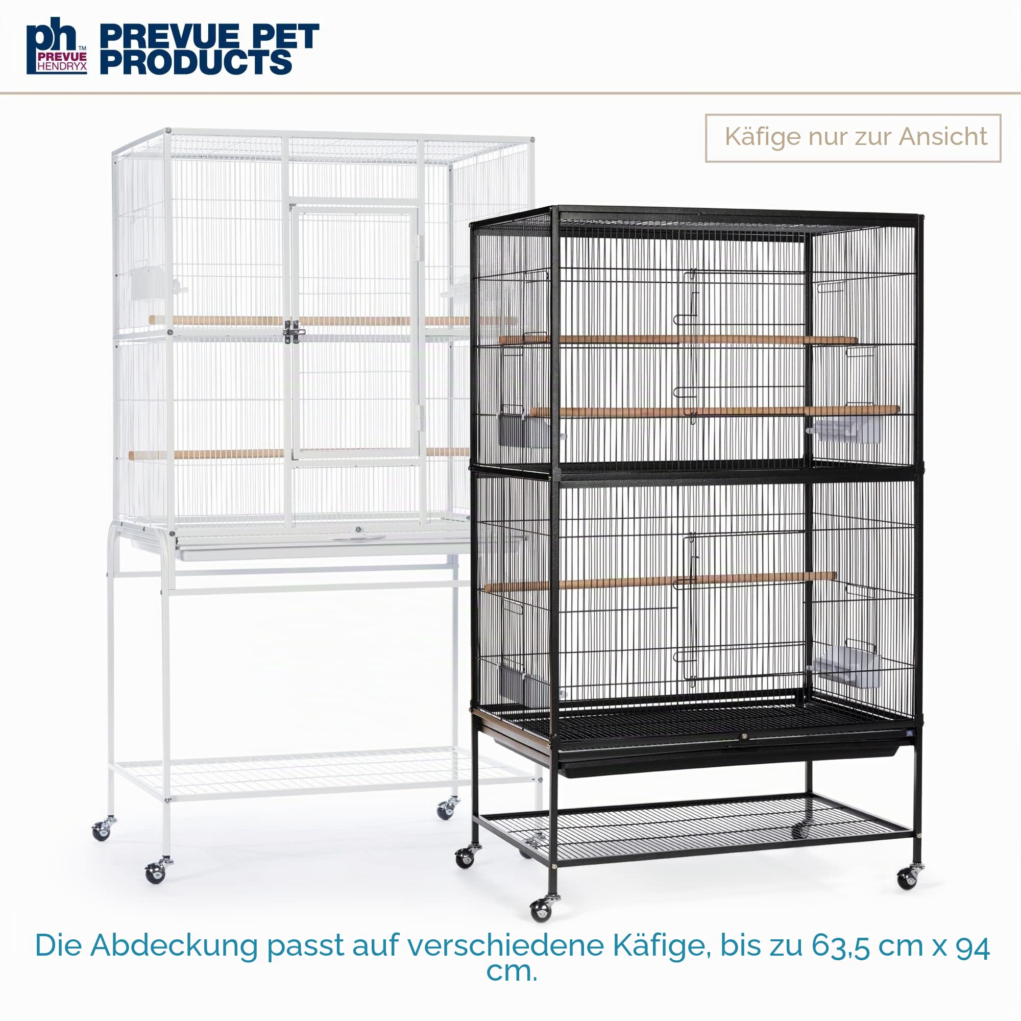 Prevue Hendryx Pet Products Good Night Abdeckung für Vogelkäfig, groß, Schwarz, 1 Stück (1er Pack)