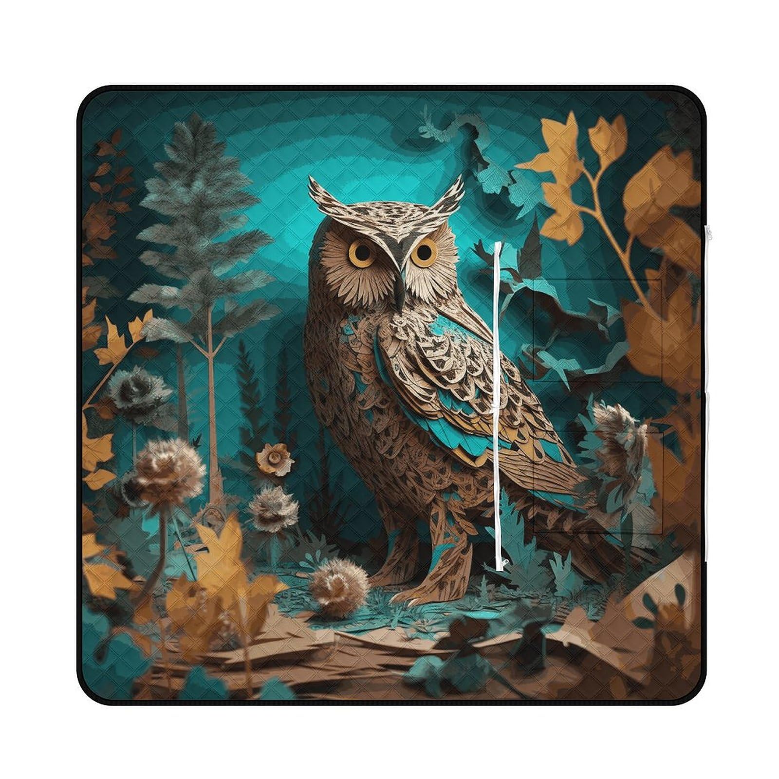 Couverture de plage et pique-nique à motif hibou pour vos après-midi d'été