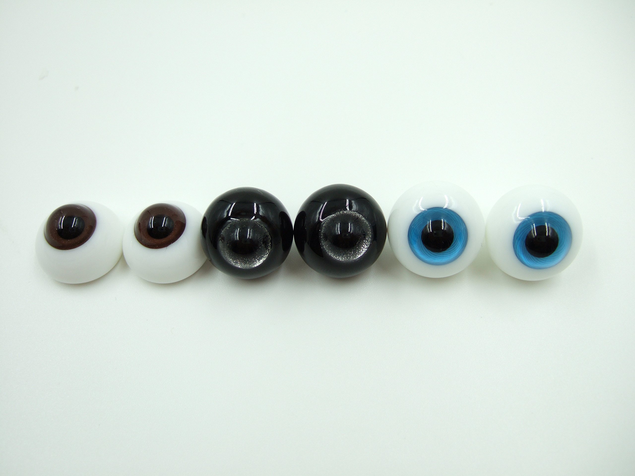 Amazon | ドールアイ グラスアイ ガラス製 ハンドメイド 16mm 3組6個