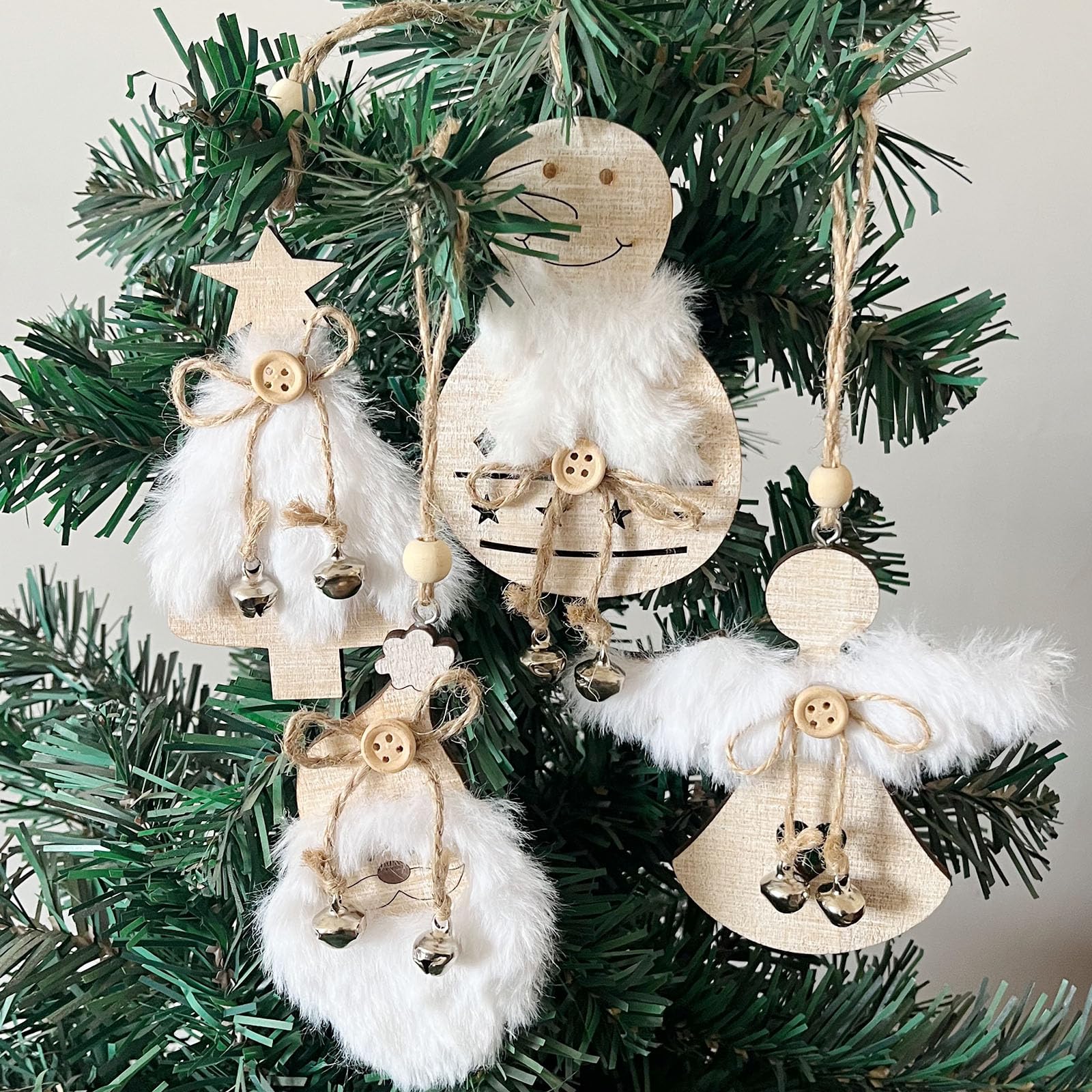 WedDecor 8 affascinanti ornamenti in legno da appendere all'albero di