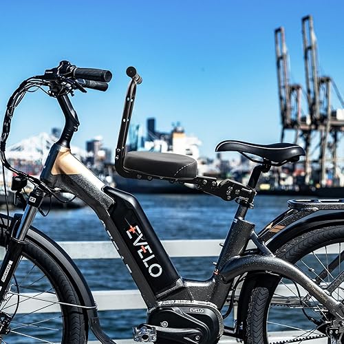 Miniatura 9 de Asiento de bicicleta para niños delantero, plegable montado en la parte delantera para bicicletas de ciudad, bicicletas híbridas de crucero, pedal