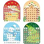 AUGSUN 240 Piece Christmas Sticker, Earrings Stick on Earring for 3D Glitter Gems Stickers Self-Adhesive Sticky Earrings