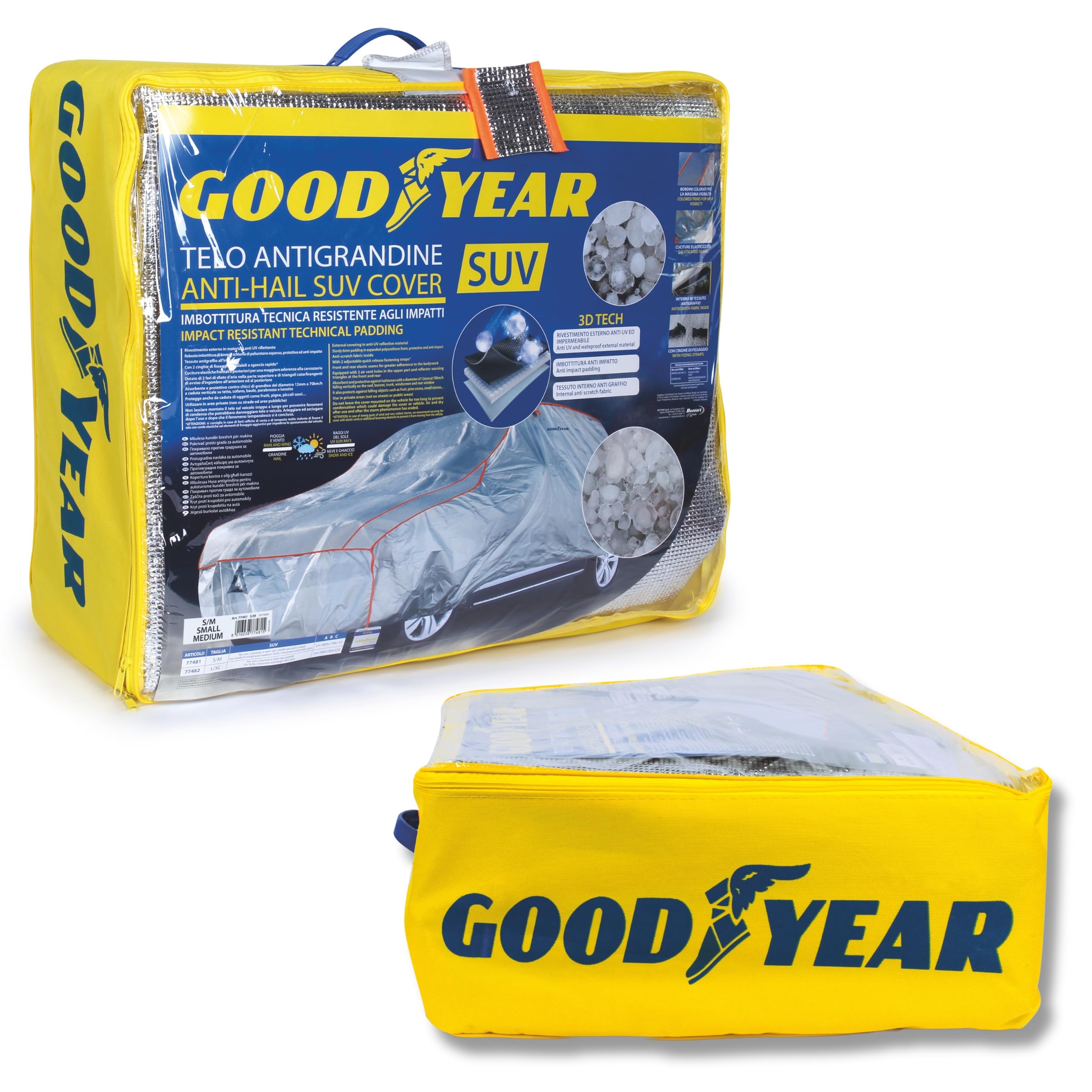 Goodyear Pokrowiec na samochód, odporny na grad, pokrowiec na samochód i suv, odporny na promieniowanie UV, wodoodporny, wysokiej jakości odporny na grad