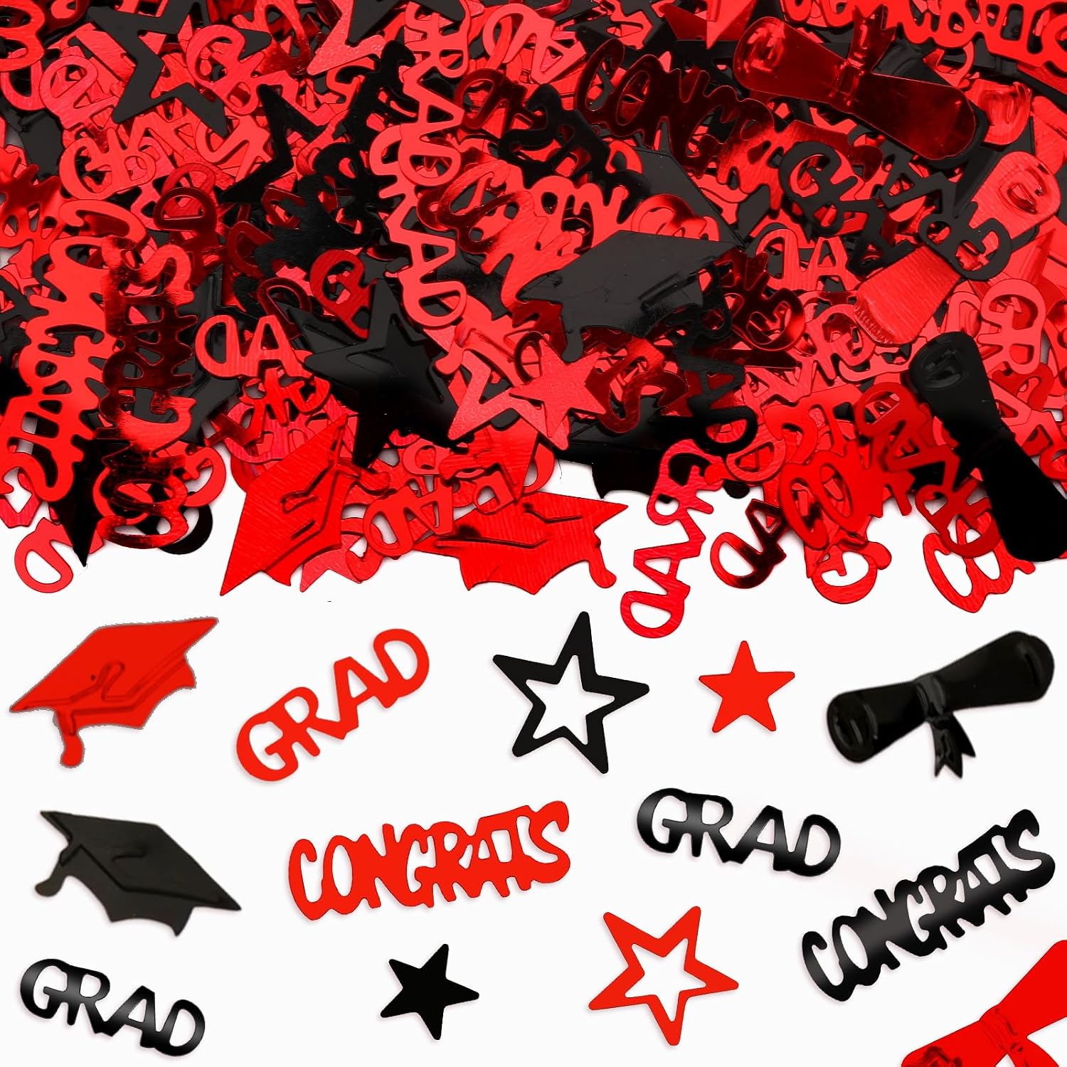 MARFOREVER Graduation Confetti Decorations, 2026 Black Gold Purple Party Table Confetti for 2026 Graduation Theme Events Class of 2026 Supplies Congrats Grad 2026 Party Decorations