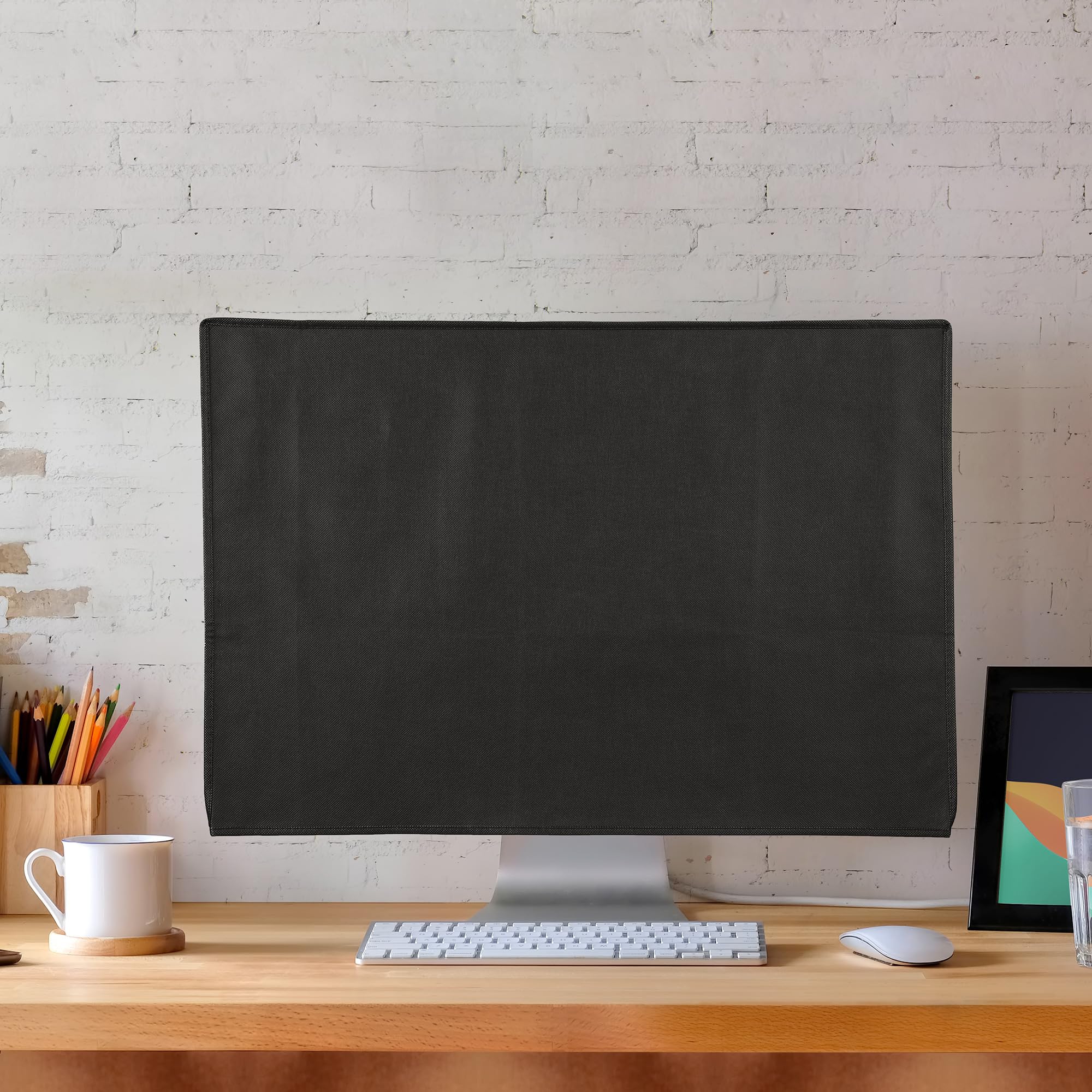 kwmobile Housse écran ordinateur compatible 27-28" moniteur - noir