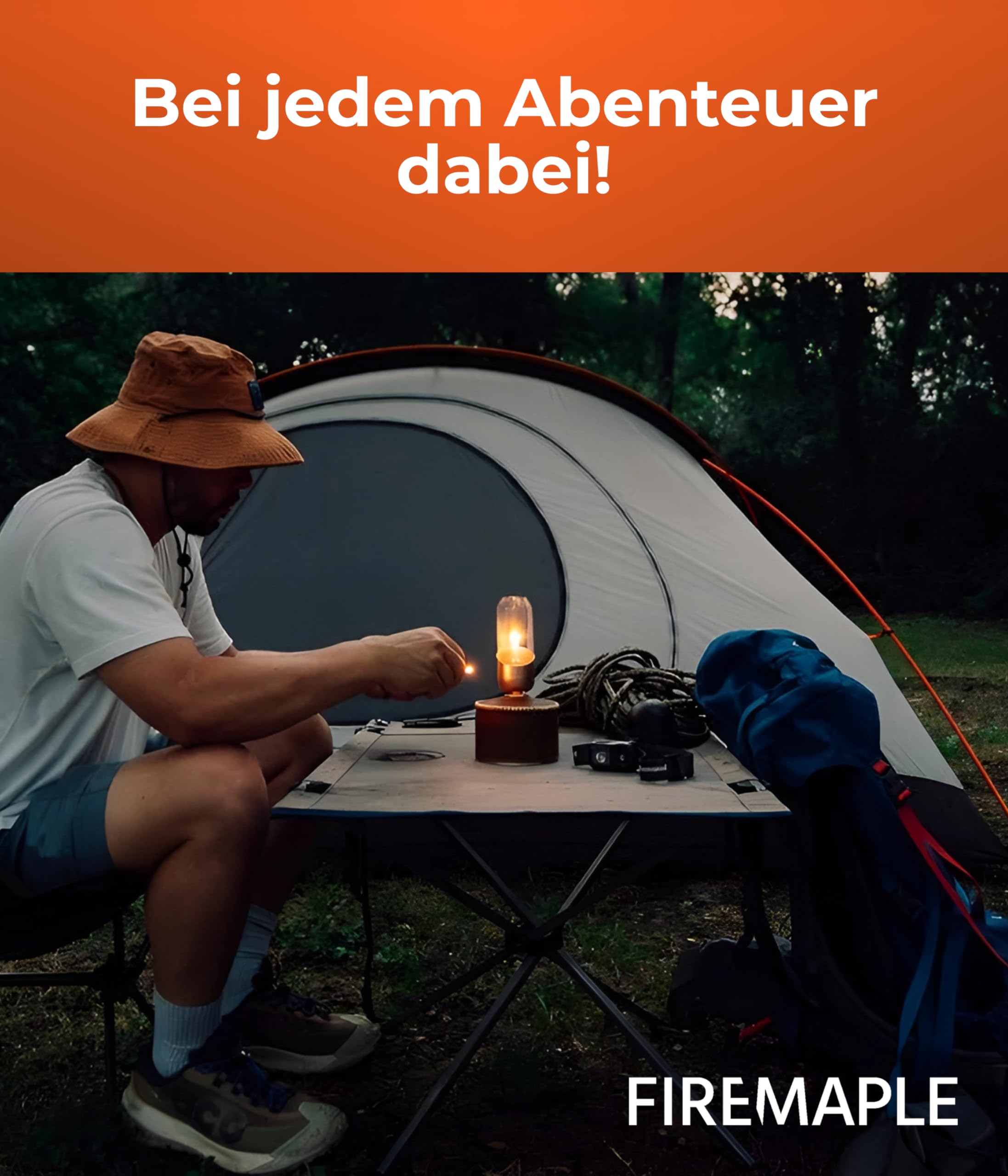 Orange Gaslampe