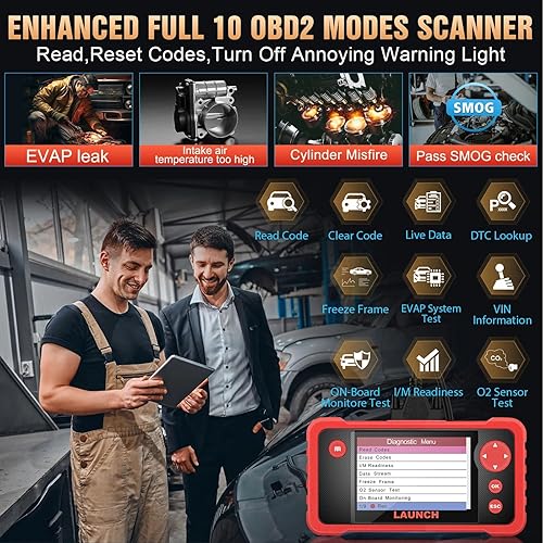 Miniatura 4 de LAUNCH CRP123 V2.0 Plus Elite Nuevo modelo 2024 Herramienta de escaneo de todo el sistema con 3 servicios de aceite de restablecimientoreinicio del