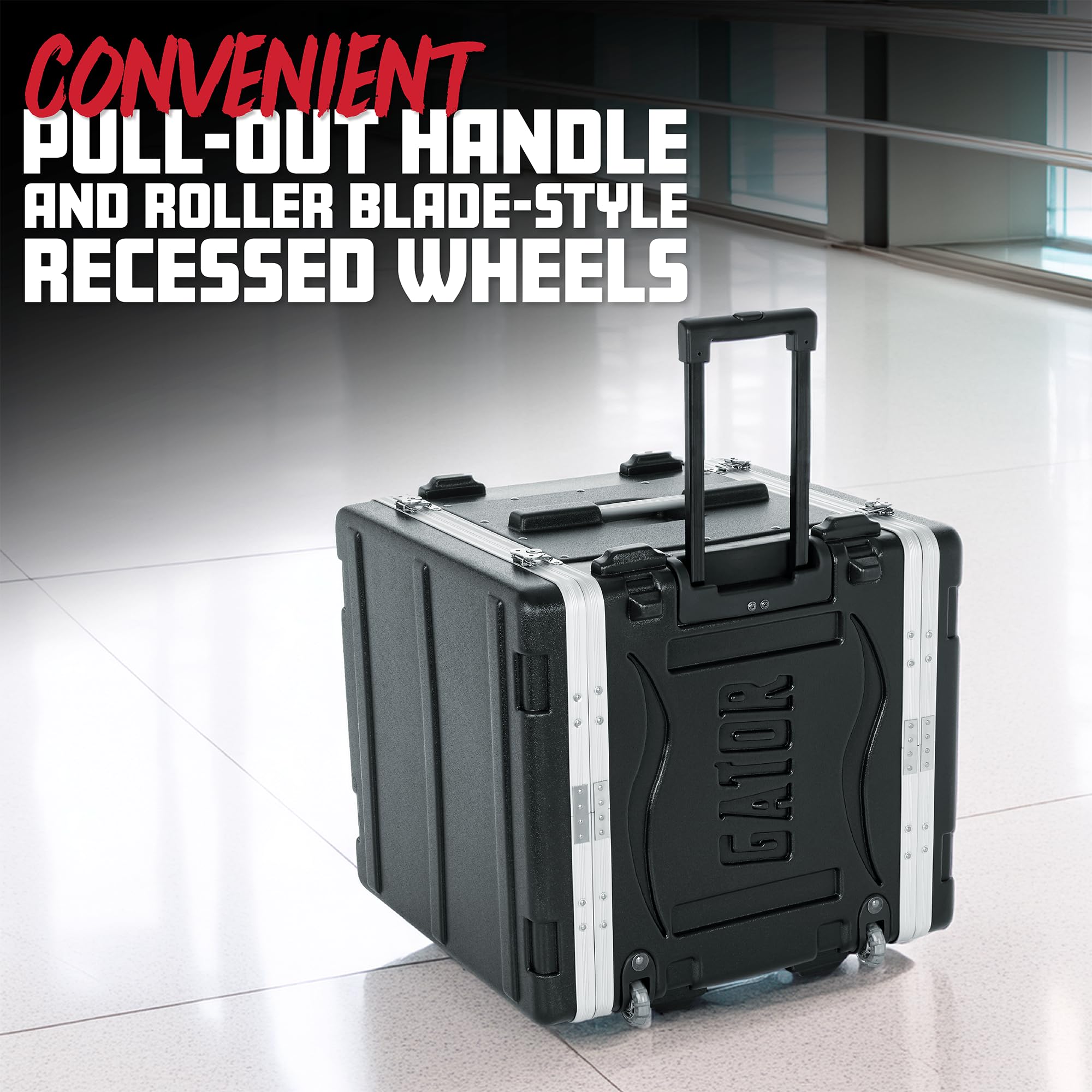 GATOR ゲーター ラックケース 軽量PE製 8U GRR-8L 新品 Gator Gator Cases GRR-8L Roller Rack Case Molded Polyethylene