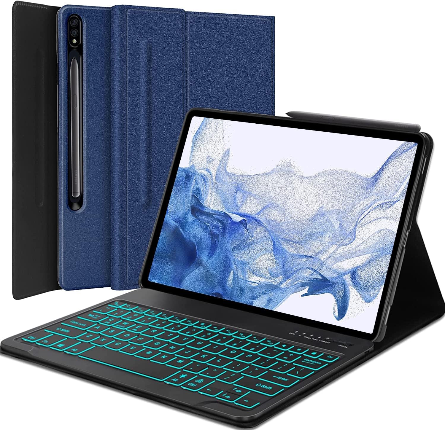 Samsung Galaxy Tab S8 Plus/S7 FE/S7 Plus Keyboard Case 12.4