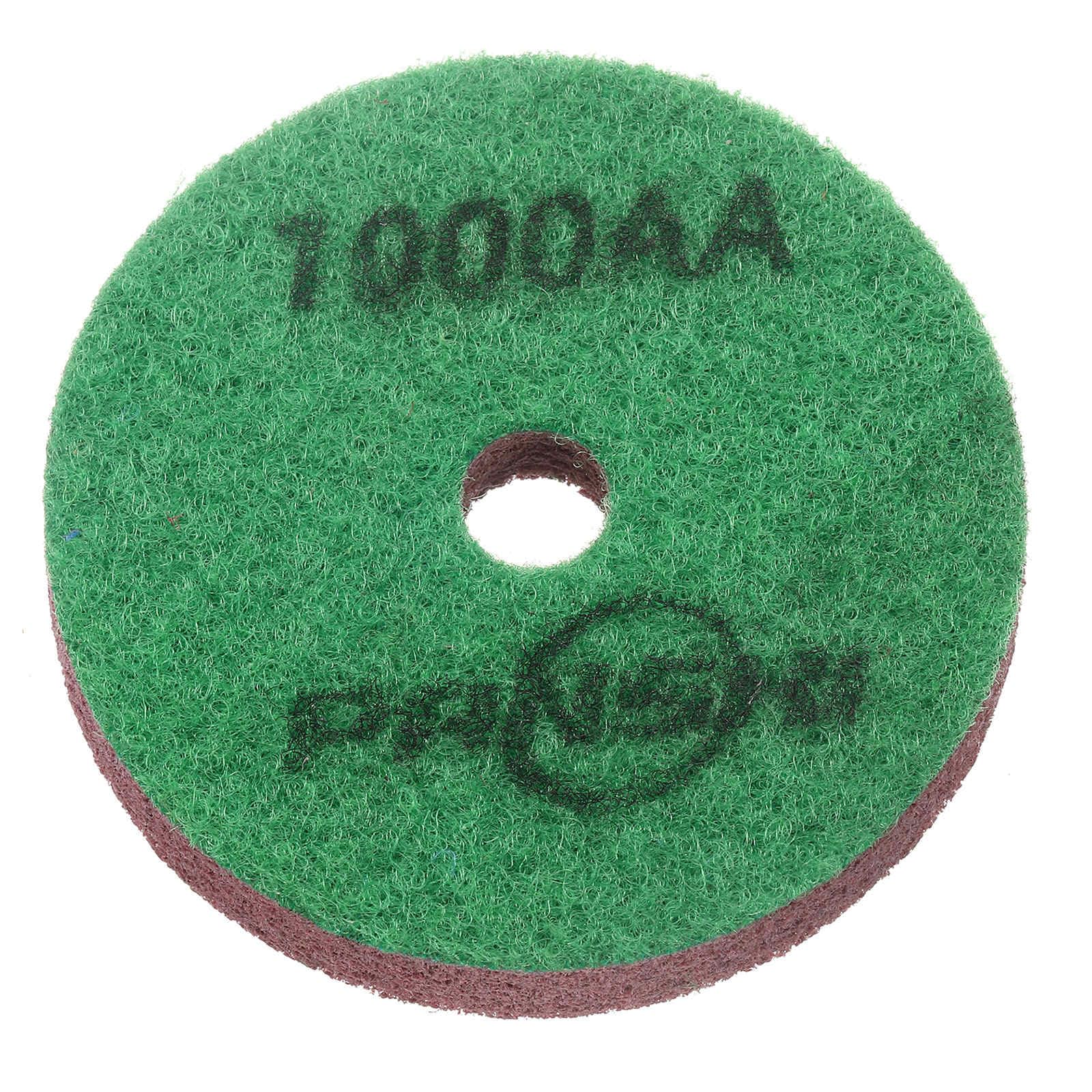 HARFINGTON Diamond Sponge Polishing Pads 3" Dia 1000 Grit Emery Sand Fiber Polishing Pad Wet Use Buffing Pad for Stone Concrete Marble Grinder