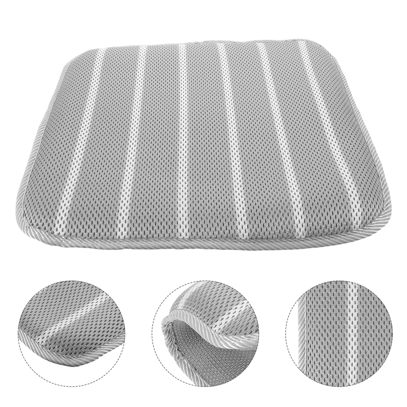 Levemolo Cuscino per sedia in poliestere: cuscino a righe traspirante 3D air mesh, 45x45x3 cm, antiscivolo, lavabile, per sedili auto e soggiorno