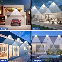 Vista 6 de Solar Street Lights Outdoor, Waterproof Motion Sensor Solar Lights with Remote Control, 6500K Dusk to Dawn Parking Lot Flood Light for Outside