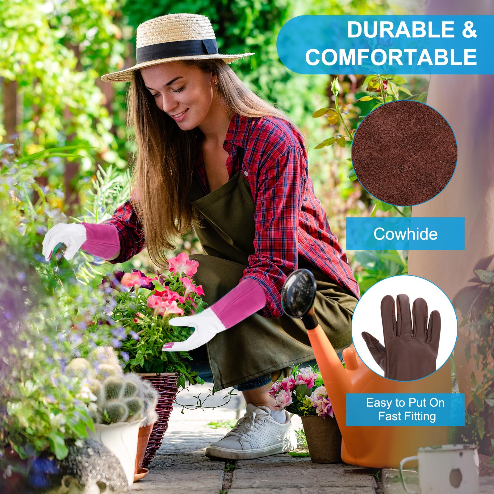 PATIKIL XL Long Gardening Gloves - Image 3