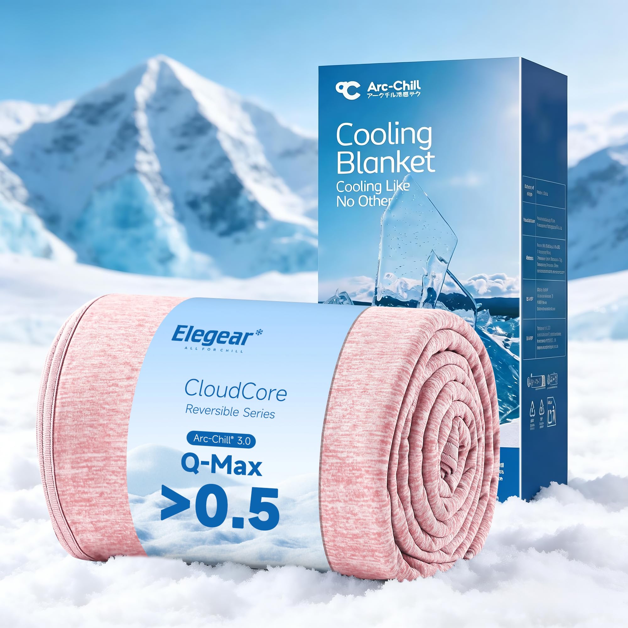 Amazon｜Elegear 革命的冷却ブランケット ひざ掛け 熱を吸収して寝汗で