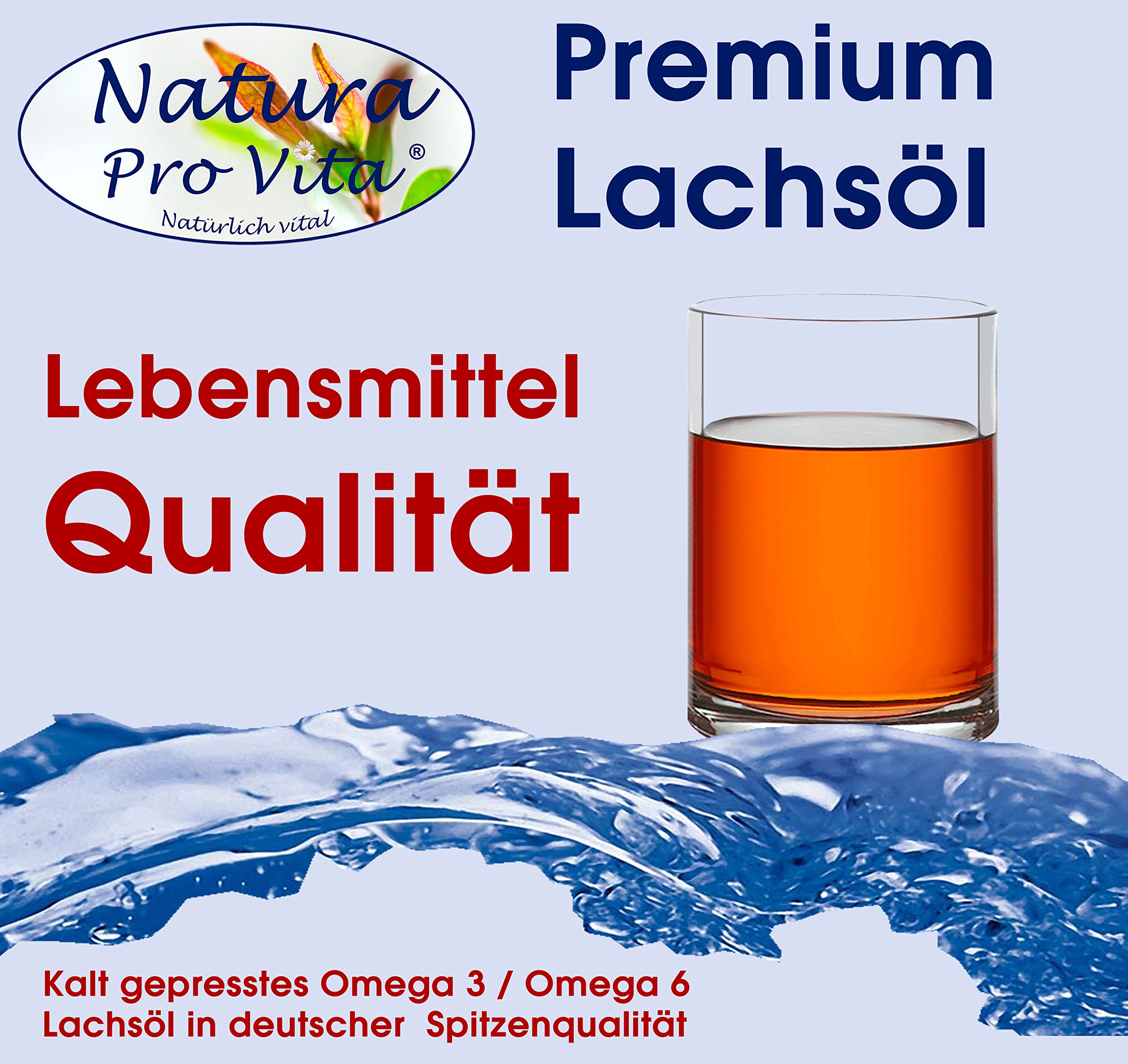 Lachsöl für Hunde Lebensmittelqualität Omega-3-Öl Natura Pro Vita kaltgepresst Fischöl gut für Haut und Fell Barföl Hund Immunkraft 20L (4X 5L)