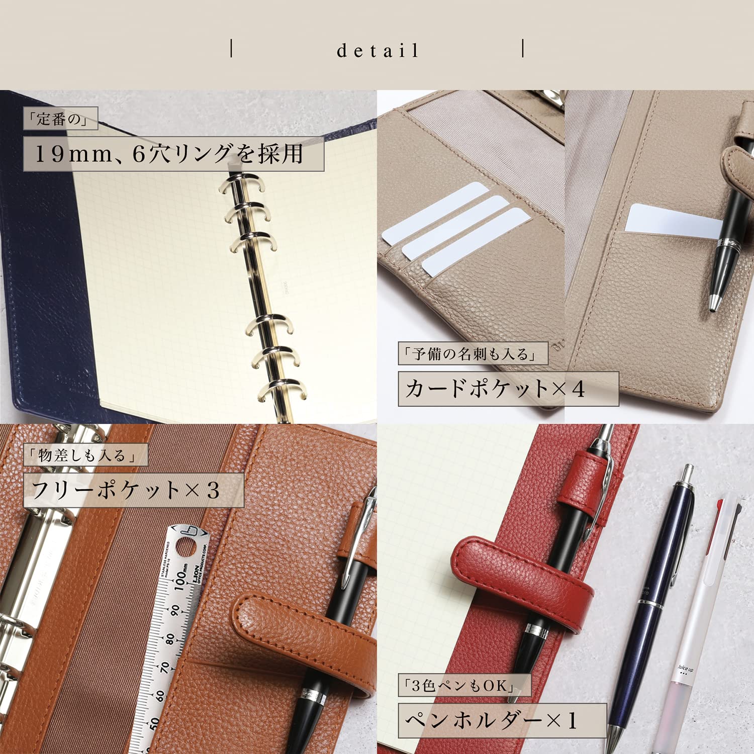専用　A5サイズ　6穴バインダー　25ミリ径金具　ネイビー　濃紺　本革 Amazon.co.jp: [BLUE SINCERE] システム手帳 A5 サイズ 本革 6穴
