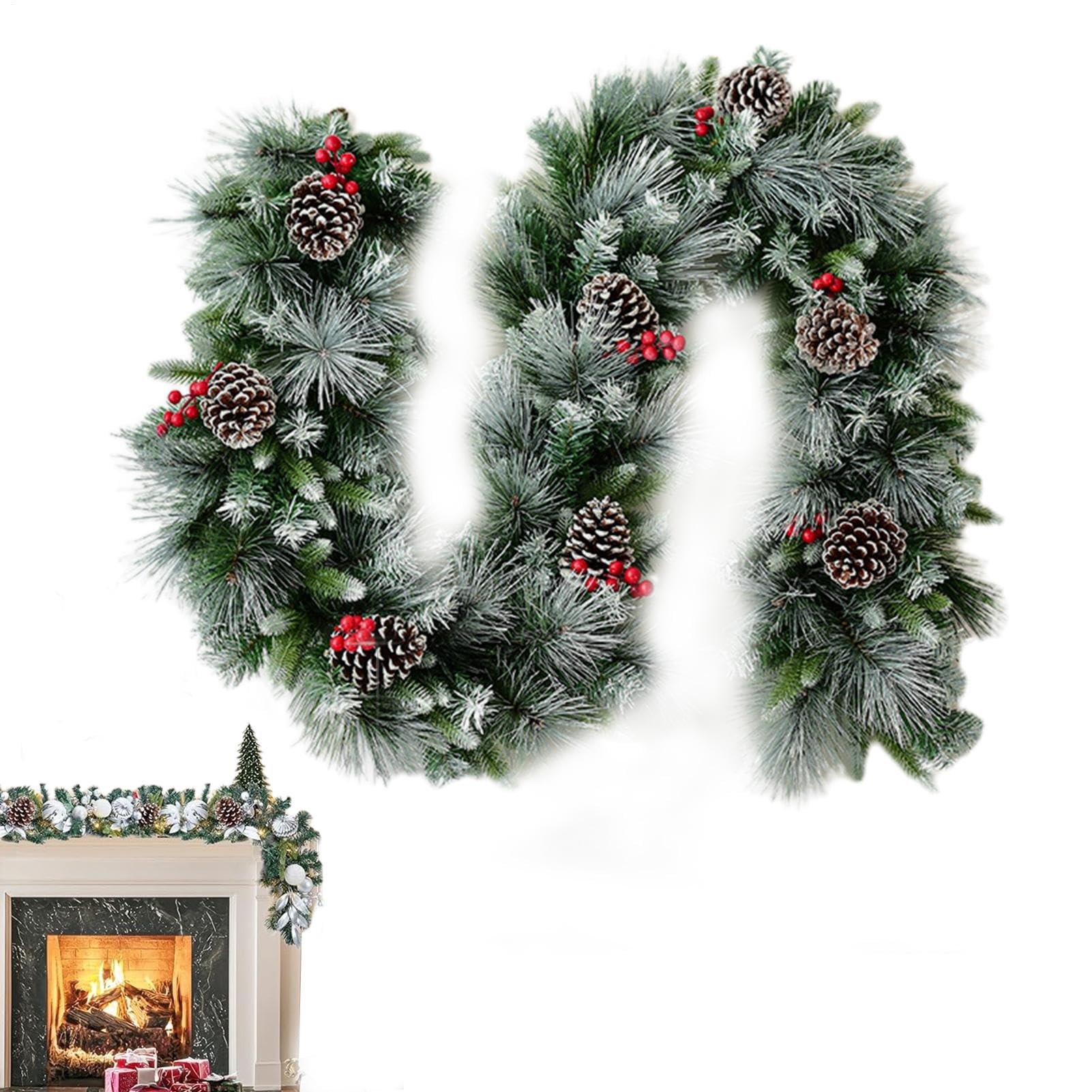 Weihnachtskranz Girlande Lange Rote Beerendekoration | Tannengirlande Für Weihnachtsdekoration Deko Für Geburtstage Hochzeiten Winterfest Treppengeländer Haustür