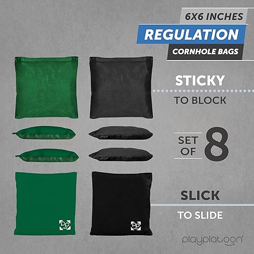 Miniatura 9 de Professional Cornhole Bags - Set of 8 Regulation All Weather Double Sided - Sticky SideSlick Side Bean Bags for Pro Corn Hole Game