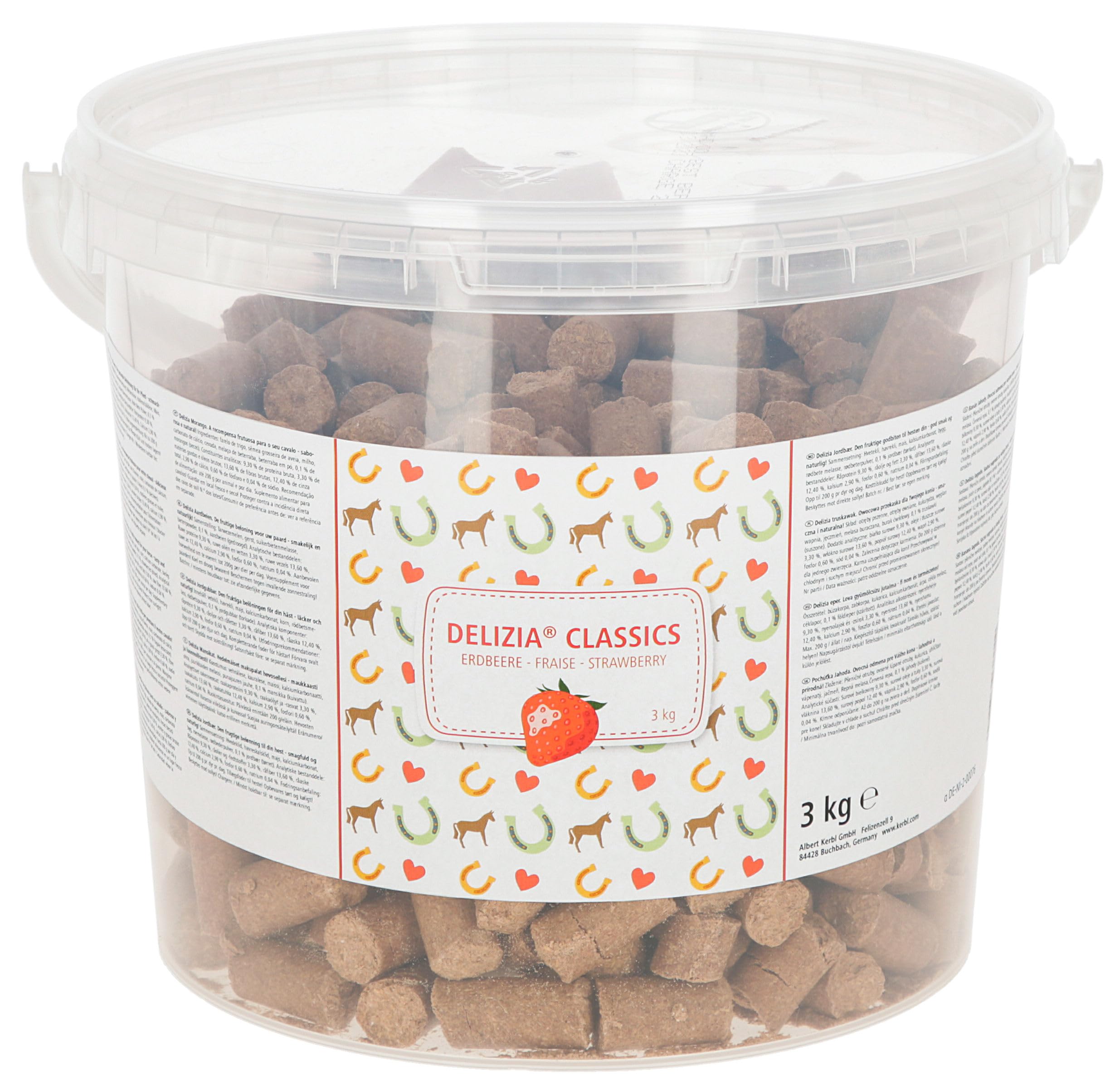 Kerbl Delizia Sweeties truskawka, 1 opakowanie (1 x 3 kg)