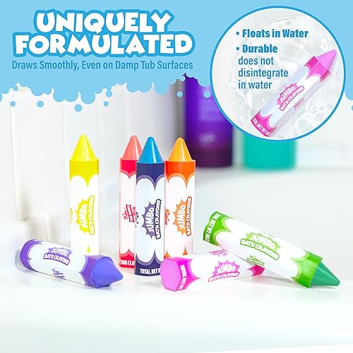 Miniatura 5 de Tub Works Smooth - Crayones de baño gigantes  Crayones de baño no tóxicos y lavables para niños pequeños y niños  Fórmula única que se dibuja suave