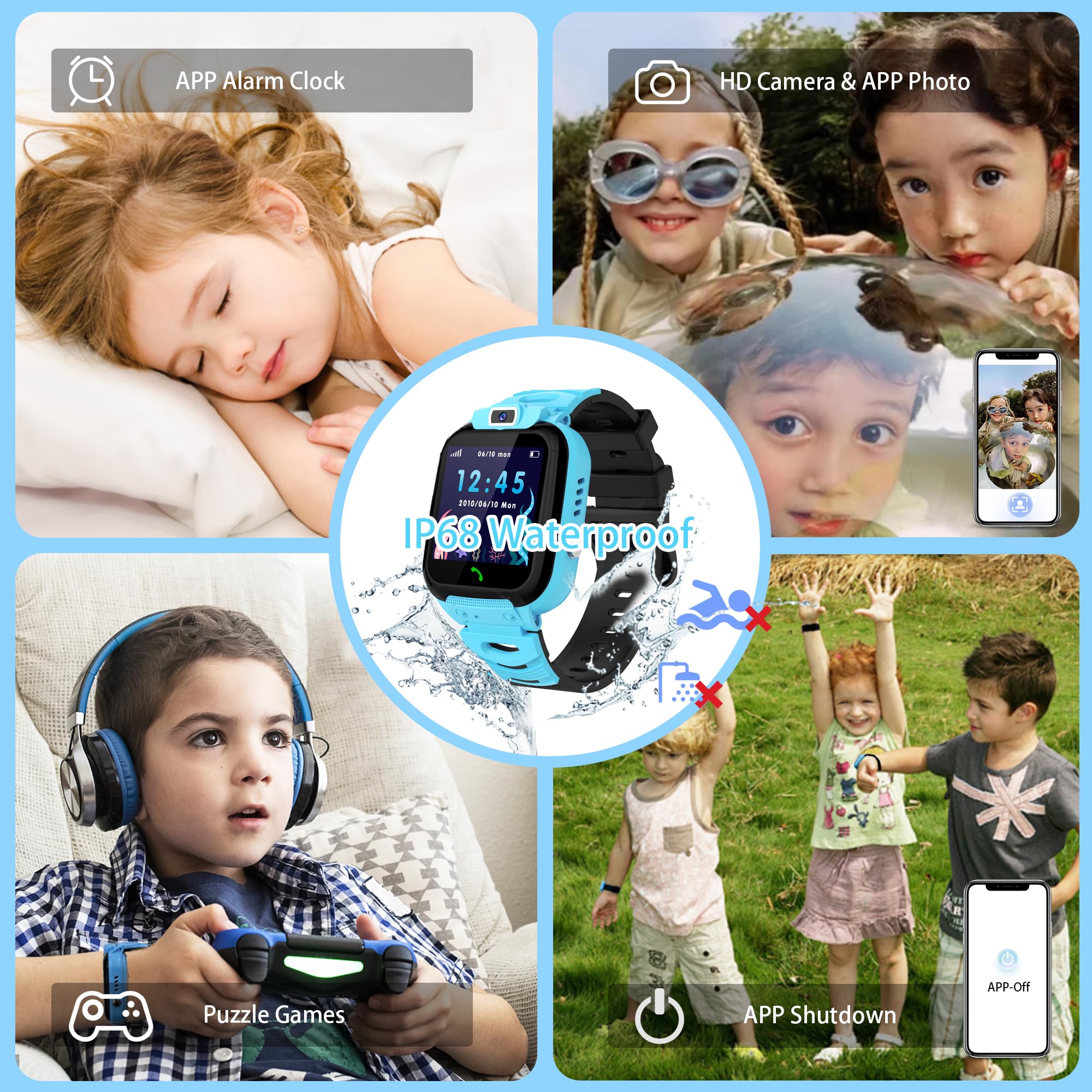 EUNICECG Smartwatch Bambini Bambina con GPS Localizzazione Modelli di Aula Giochi Telefono SOS IP68 Impermeabile Sveglia Digitale Orologio Smartwatch Bambino per Ragazzi Ragazze Compleanno Regali EUNICECG Smartwatch Bambini Bambina con GPS Localizzazione Modelli di Aula Giochi Telefono SOS IP68 Impermeabile Sveglia Digitale Orologio Smartwatch Bambino per Ragazzi Ragazze Compleanno Regali