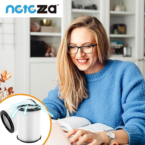 Miniatura 6 de Netezza Filtro de repuesto VF4000 compatible con ridgd 72947 aspiradora estándar en seco y húmedo de 5-20 galones, Husky 6-9 galones WD5500 WD0671