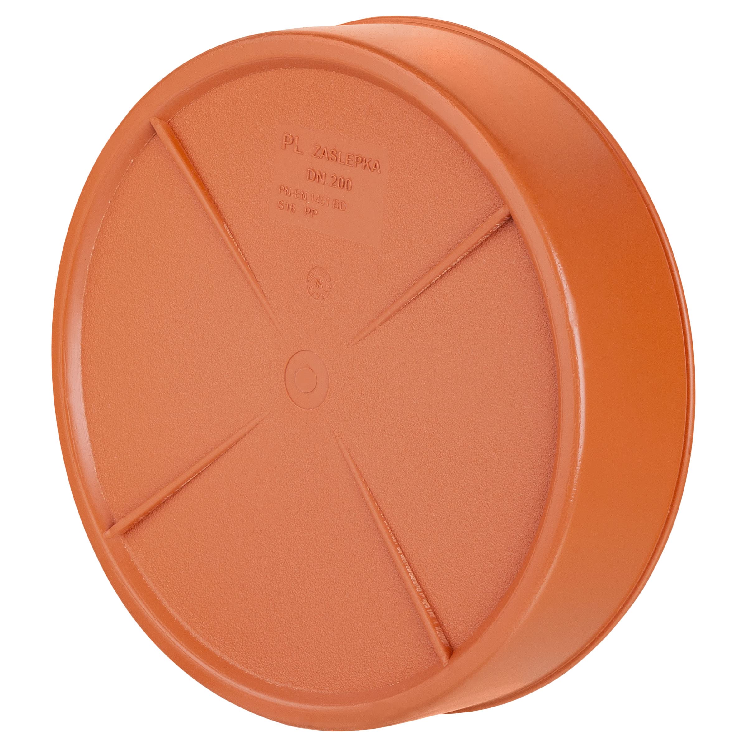End Cap 200mm Underground Drainage Pipe Sewerage Pipe Cap Blanking Plug Stop End Orange
