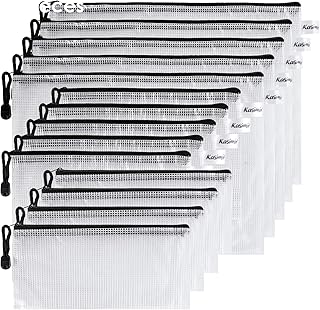 Kasimir Cartelline Plastica 6* A5, 6*A4 e 4*B6 Sacchetti di File Zipper Sacchetti Cerniera Trasparente Borse di File Impermeabile Mesh Sacchetto del Documento p - 14 pezzi Nero