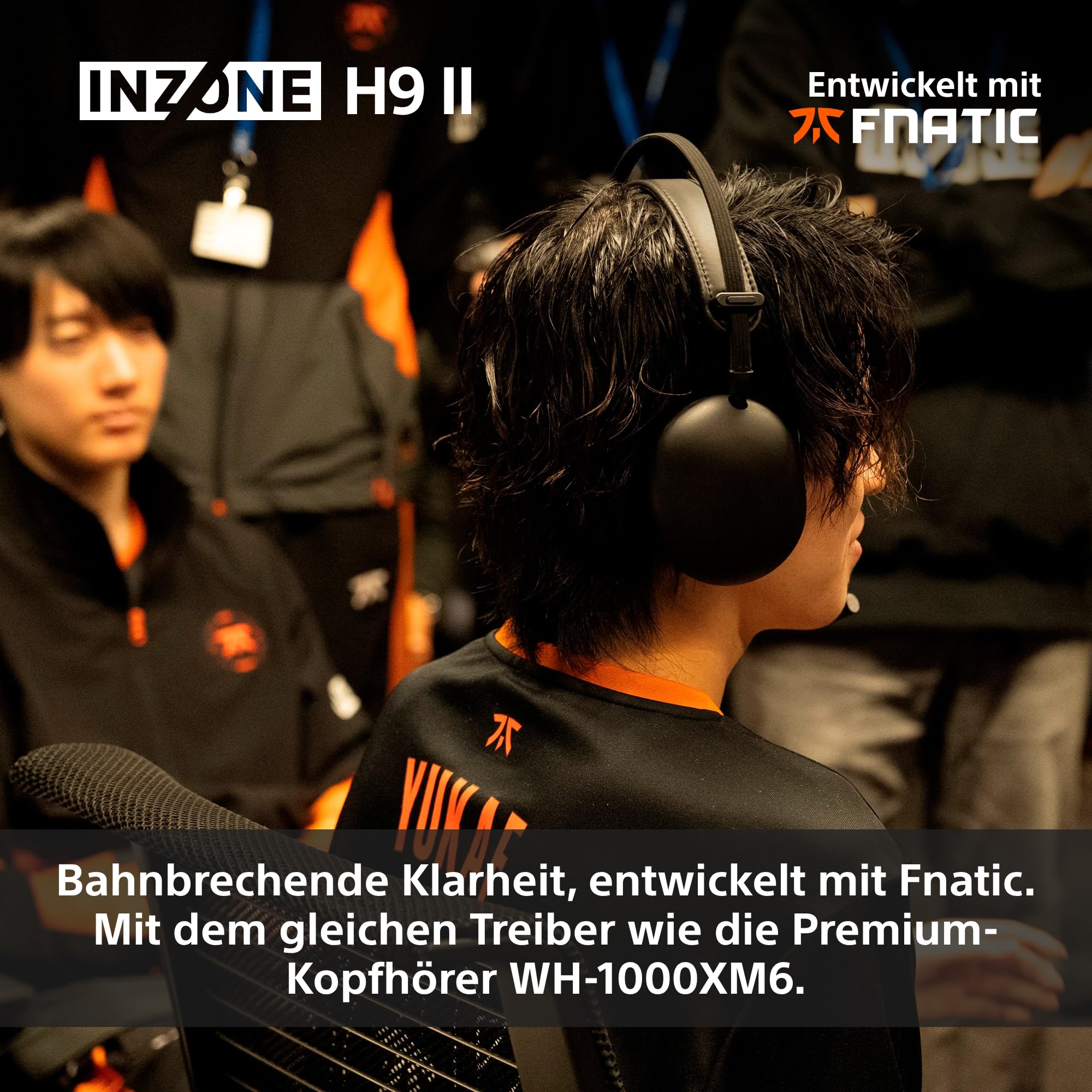 Sony INZONE H9 II Kabelloses Noise Canceling PC-Gaming Headset, Leicht, Anpassbarer Sound-EQ, Abnehmbares Kardioid-AI-Mikrofon, 30h Akku, 2.4GHz & Bluetooth, Soft Case Inklusive, Schwarz