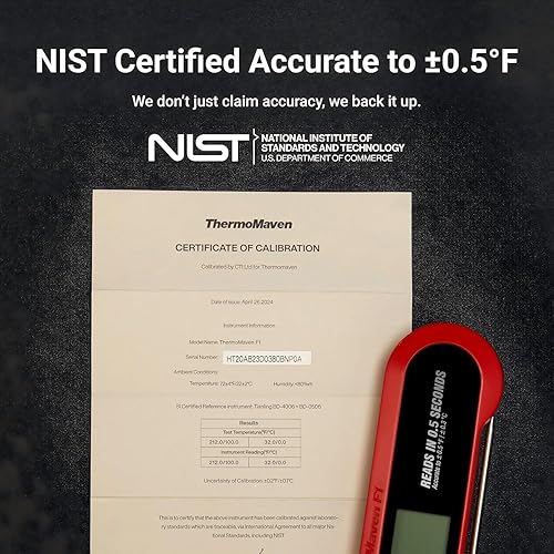 Miniatura 3 de Termómetro profesional 3 veces más rápido de 0.5 segundos para carne de lectura instantánea, digital, alta precisión  0.5 F, impermeable IP67,