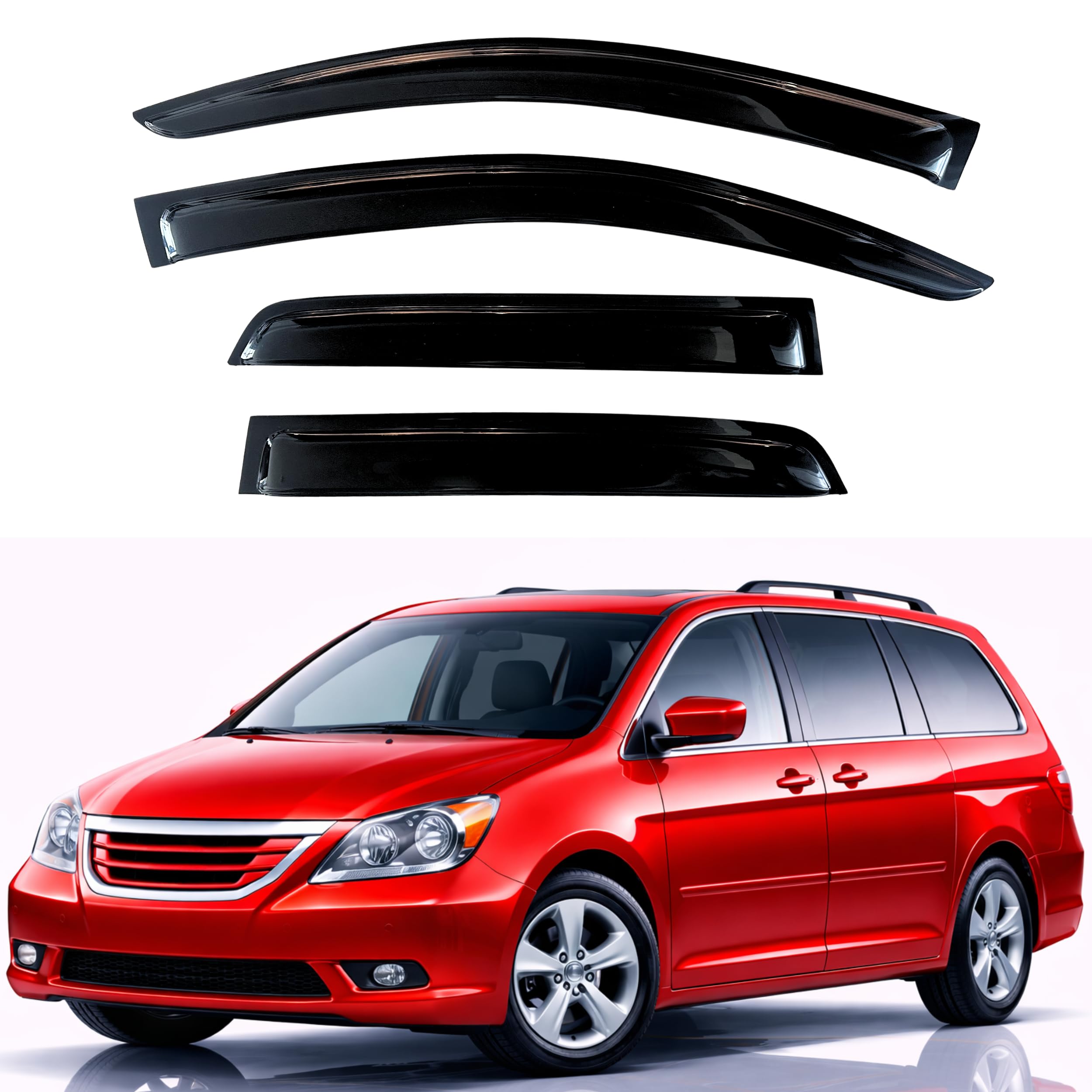 KPY Rain Guards Fit for 2005-2010 Honda Odyssey, Out-Channel Window Visors Vent Wind Deflectors 4PC, Car Accessories for 05-10 Odyssey