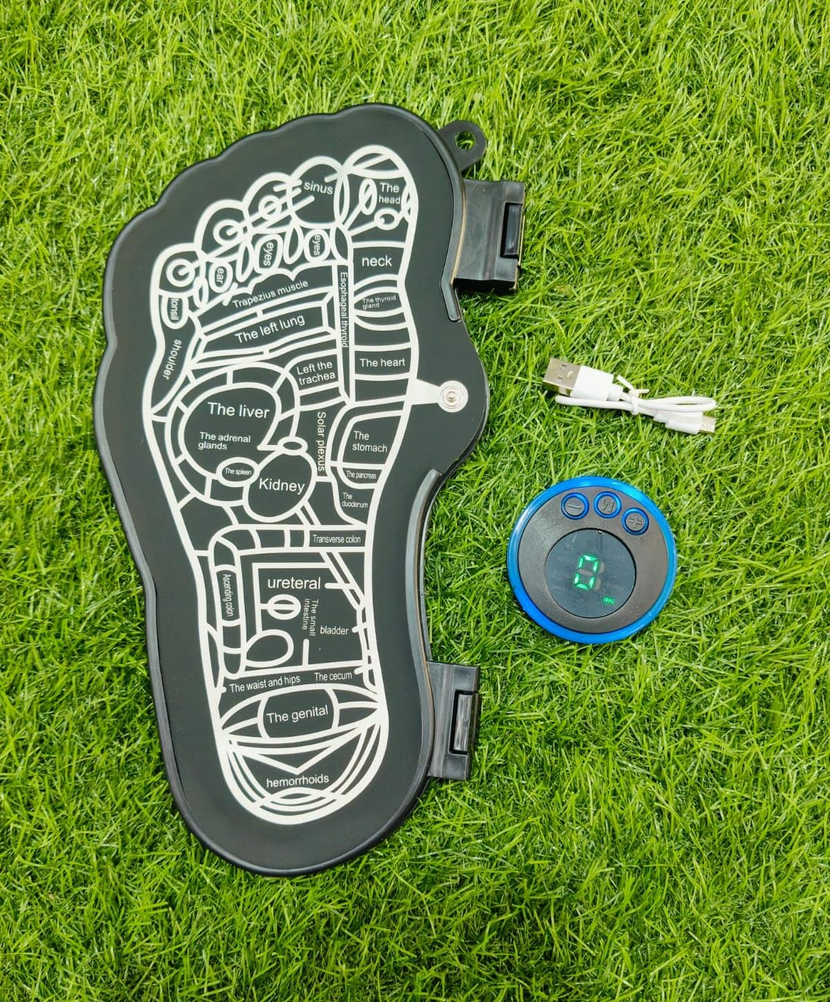 AHCS foot cargo pain relief wireless electric EMS massage machine, rechargeable portable automatic 8 mode with intensity for feet, hand medical (EMS02) AHCS foot cargo pain relief wireless electric EMS massage machine, rechargeable portable automatic 8 mode with intensity for feet, hand medical (EMS02)