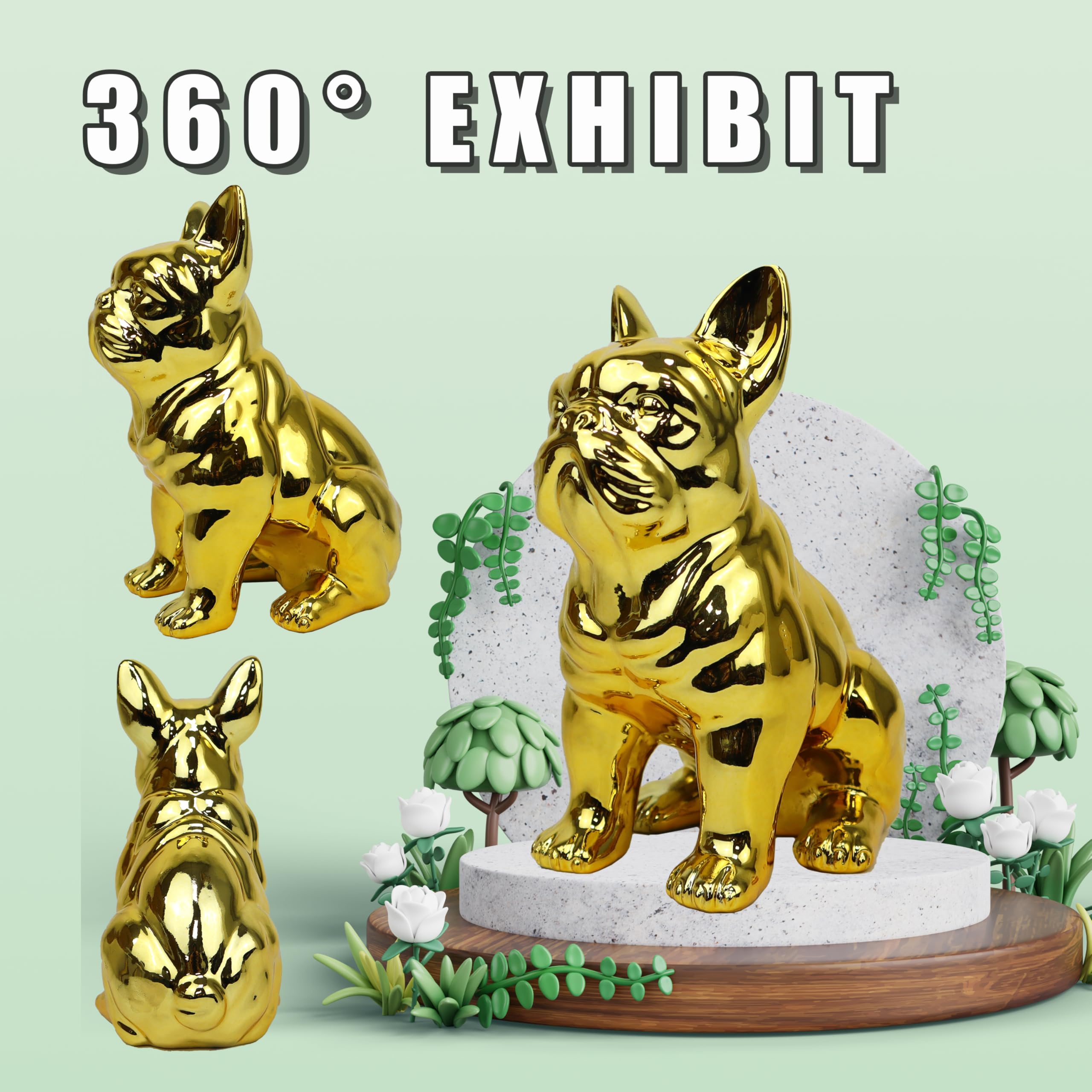 Amazon.com: Tolatr Vintage Electroplated French Bulldog Statue