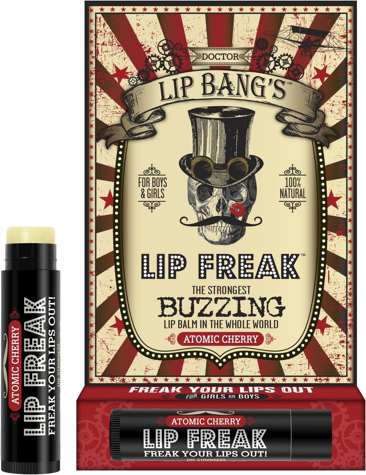 Dr. Lip Bang's - Lip Freak Lip Balm Atomic Cherry - 0.15 oz. by Dr. Lip Bang's