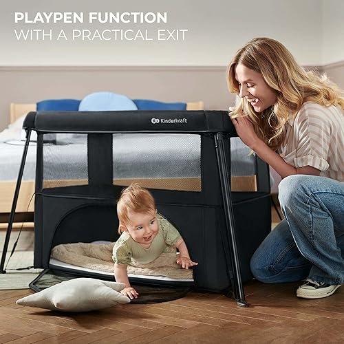 Miniatura 6 de Kinderkraft CAMI - Cama de bebé 3 en 1, cama de viaje para bebé, desde el nacimiento hasta los 3 años, cuna de bebé, cuna de viaje, fácil de plegar