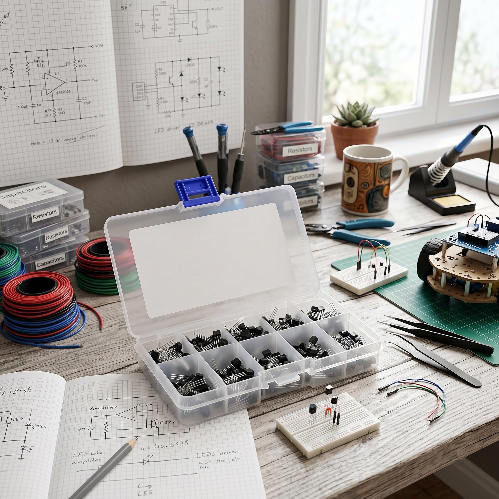 Transistor NPN, transistor 200 pz TO-92 Transistor NPN BC327-BC558 Kit fai-da-te per professionisti elettronici o appassionati