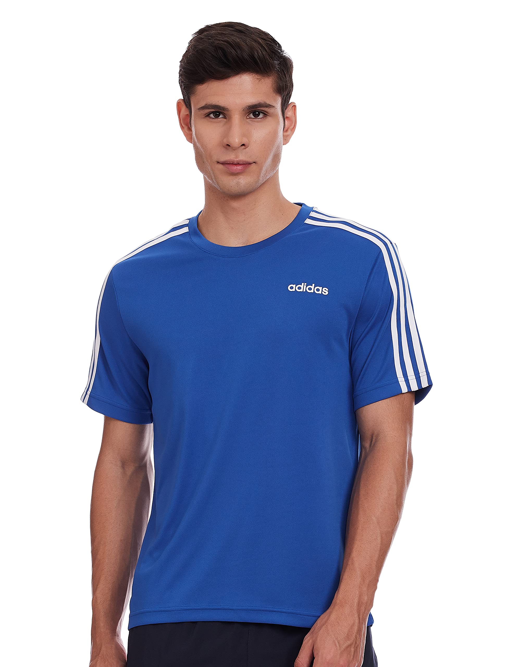 adidas Men Polyester Classic 3S Tee,Sports Fitted T-Shirts,Blubea , Large, Blue (B07XL2MWPR) Amazon Price History, Amazon Price Tracker