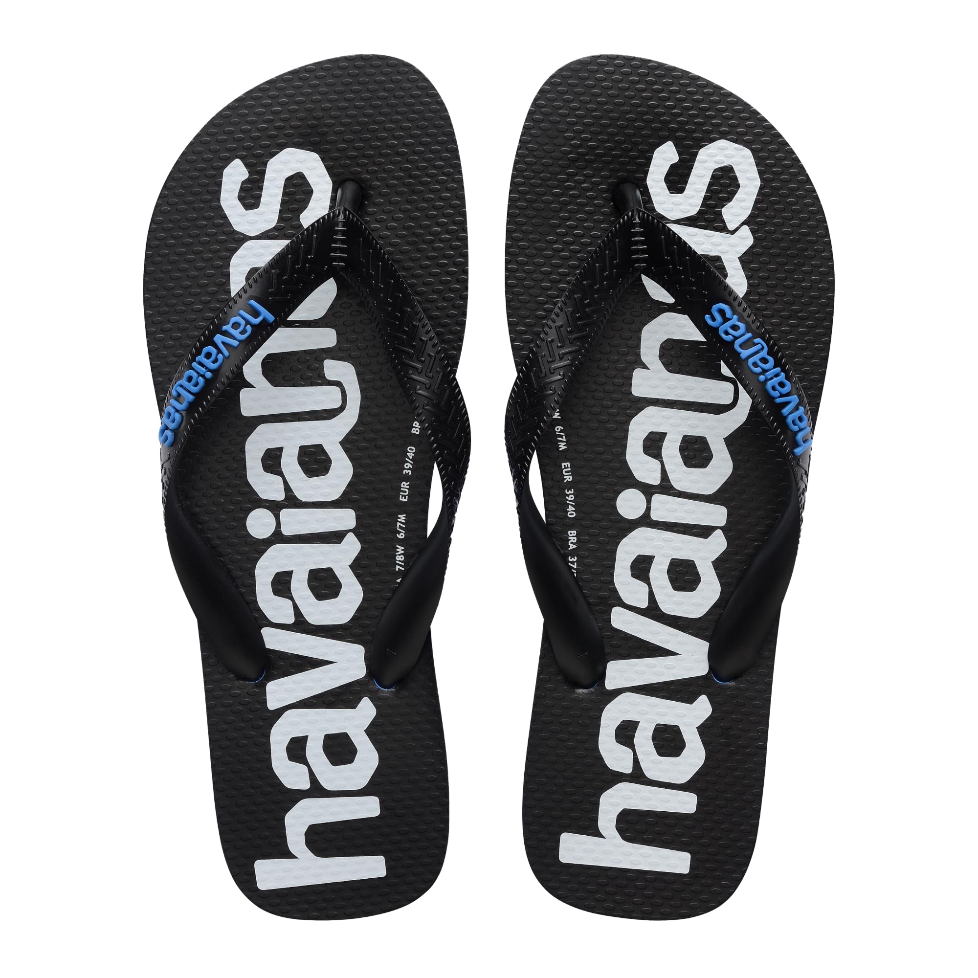 Havaianas Top Logomania 2 Unisex Adults FlipFlop Brilliant Blue 6.5/7 UK