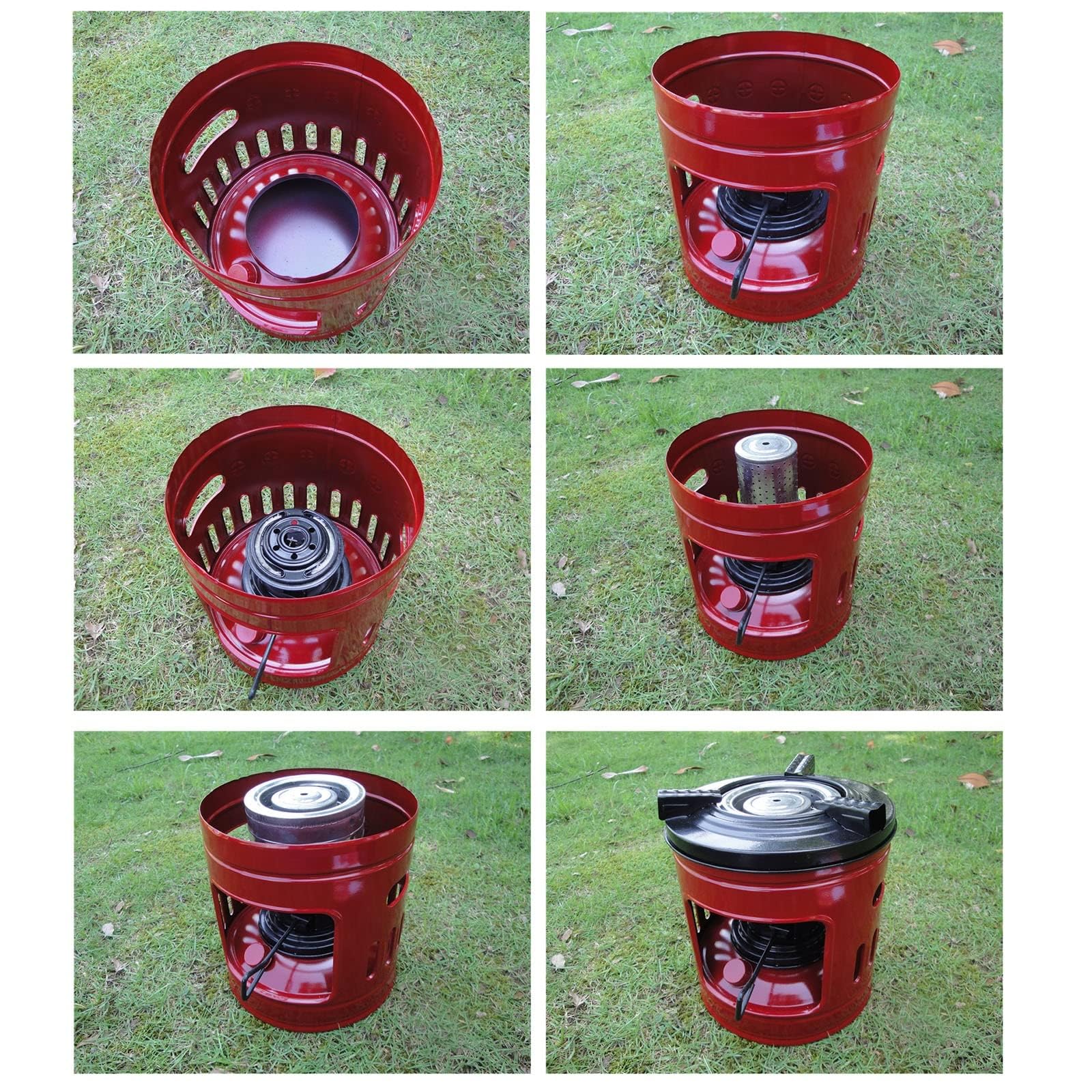 Poêle Pétrole Diesel 1,5L Extérieur, Petit Réchaud Randonnée Réglable, Chauffage Voyage Cuisson Camping, pour Randonnée Sac à Dos 2-4 Personnes (Essence Interdite)