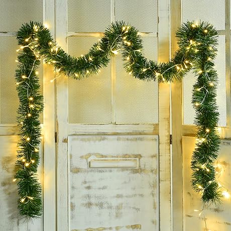 DearHouse Christmas Garland Lights: Festive Decor to Brighten Your Holidays