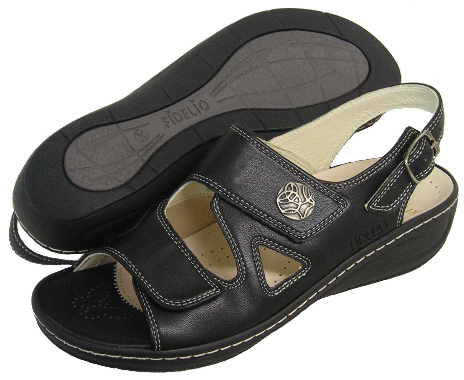 Fidelio Womens Hallux Fabia Bunion Relief Adjustable Sandal 434104 Black 41 M EU