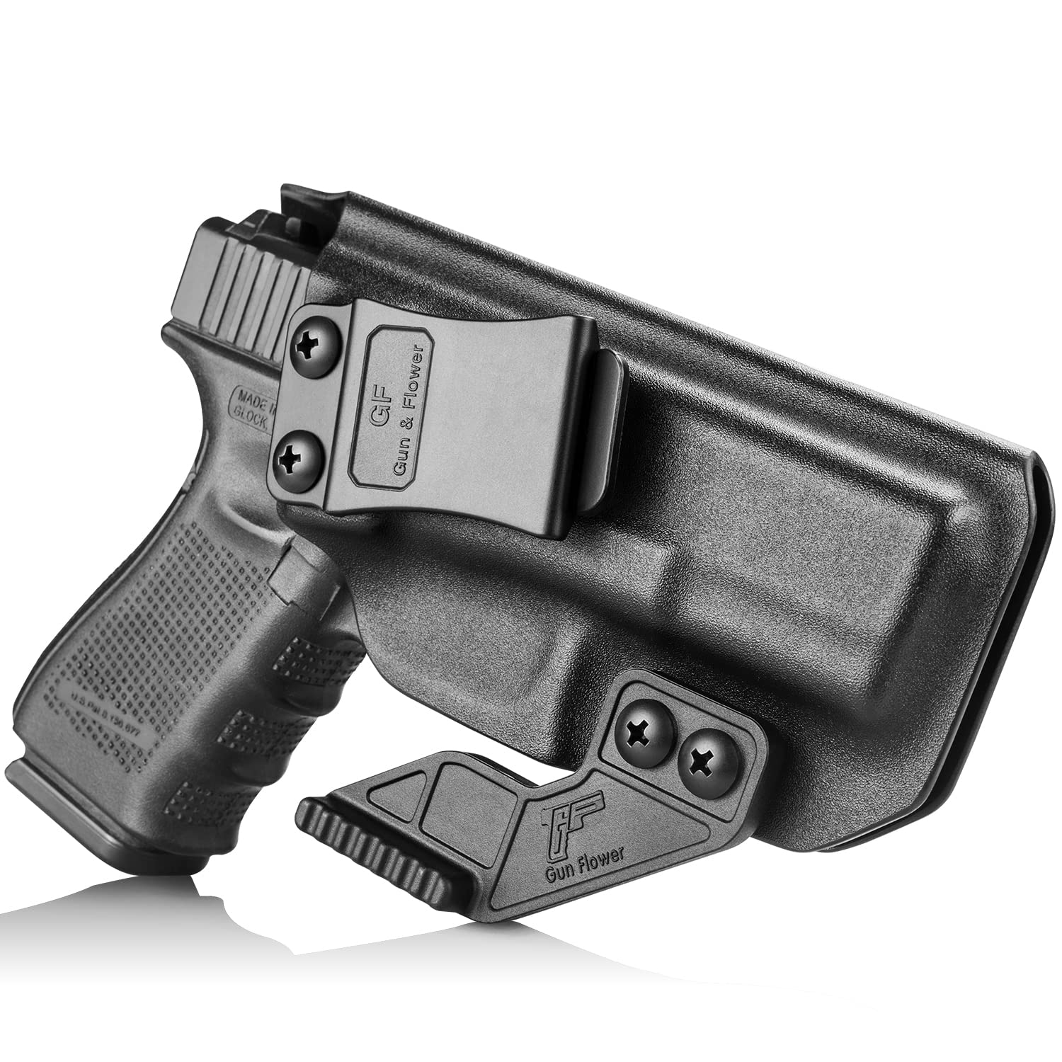 IWB Holster Compatible with Glock 19/ 19X Gen 3 4 5 & Glock 23/32 Gen 3 4 & Glock 44/45 & MOS, Inside Waistband Appendix Carry, Adj.Retention & Cant, 9mm Holster, Available in Kydex & Polymer & Claw