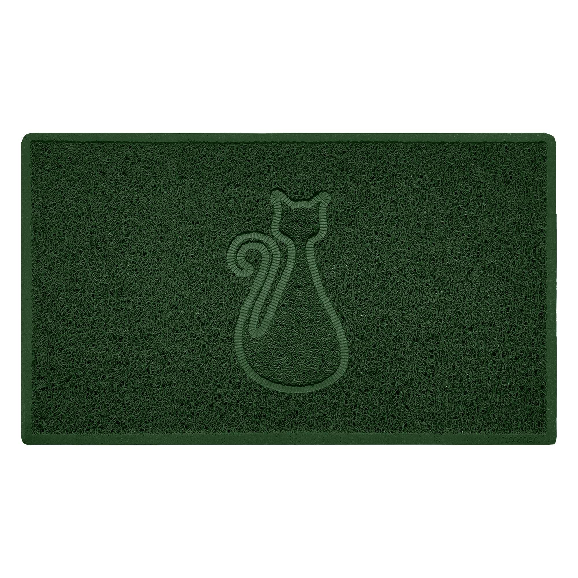 Rackhams Green "Cat" Embossed Loofah Textured Spaghetti Door Mat - 75Cm X 44Cm - Yes (Suitable For Indoors)