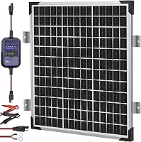 Vista 16 de Kit de panel solar Voltset 30 W 12 V con controlador MPPT, cargador de batería solar y mantenedor, panel solar impermeable con soporte de montaje